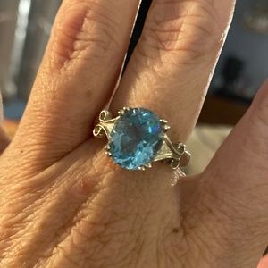 Blue Topaz Sterling 925 Ring, 9